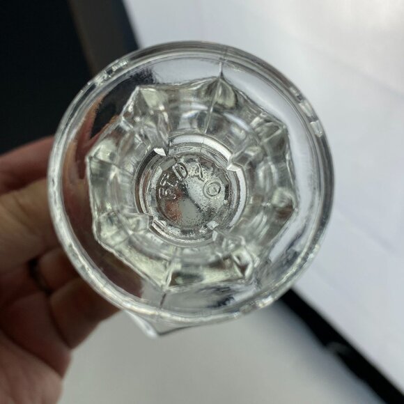 FTDA Clear Glass Taper Candlesticks 4 Inch Set Of 2 Hexagonal Base - Picture 6 of 8